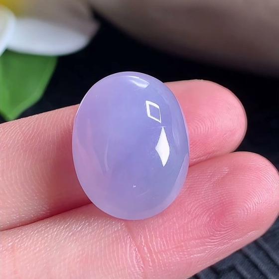 翡翠紫罗兰蛋面镶嵌件